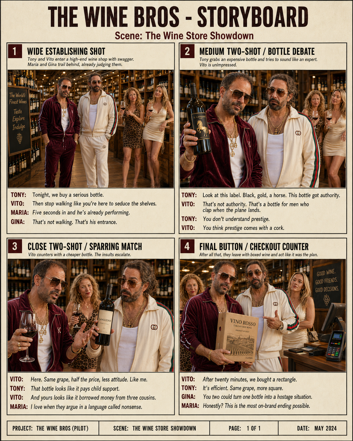 Storyboard 2 - The Wine Store Showdown